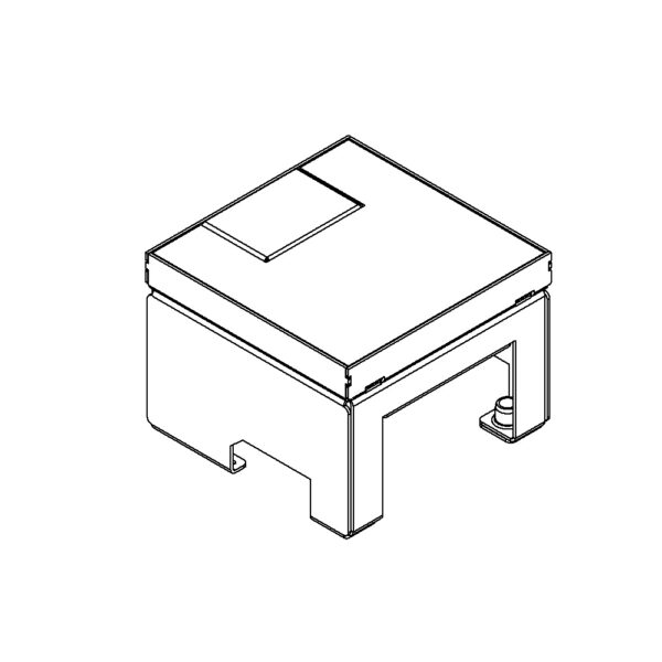 Produktbild UBD 130 127  -  Unterflur-Bodendose UBD 130 inkl. belegtem Deckel aus Chromstahl, geschliffen, und 1 Schnurauslass